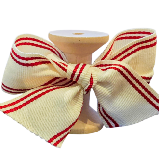 No 151 - Cream Red Stripes 30mm