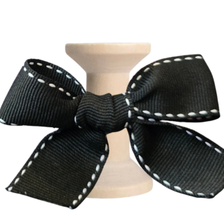 No 048 - Black White Saddle Stitch 25mm
