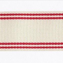 No 151 - Cream Red Stripes 30mm - Image 2