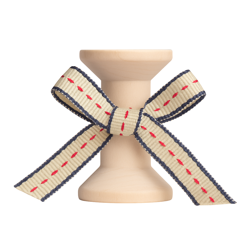 No 004 - Navy, Stone, Red Stitch 10mm