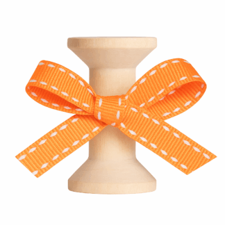 No 052 - Tangerine White Saddle Stitch 10mm