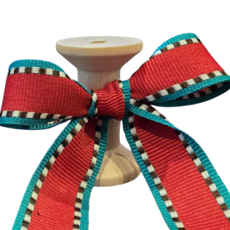 No 225 - Chocolate, Red, Light Cream & Peacock 20mm