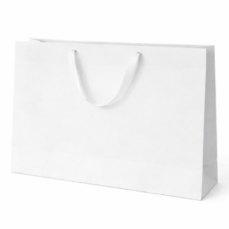 White Kraft Giant 350 x 480 x 140mm with ribbon handles