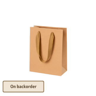 Brown Kraft A6 160 x 120 x 57mm with Ribbon handles