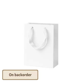 White A6 160 x 120 x 57mm with Ribbon handles
