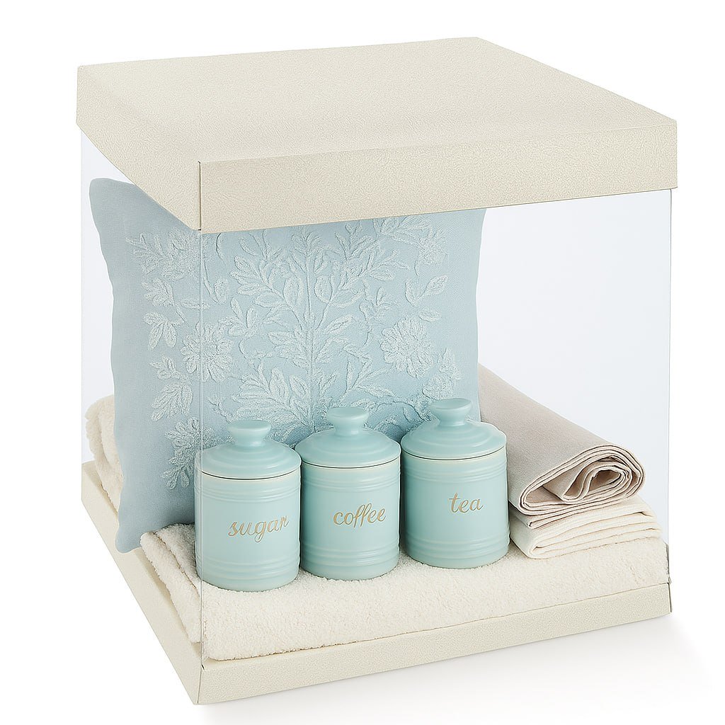 Extra Large Wedding Cake & Gift Box – 500 x 500 x 540mm – Embossed Pearl Finish - Image 3