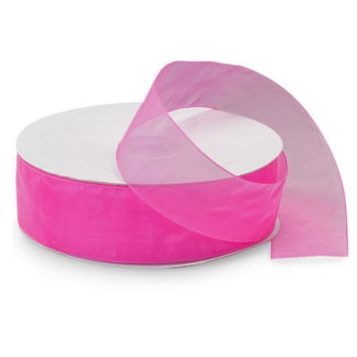 Cerise Organza Ribbon 38mm x 100m