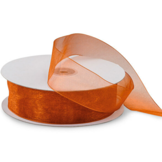Rust Organza Ribbon 38mm x 100m