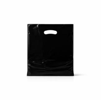 Black Plastic Carrier Bags (300+40x240mm)(500 Units)
