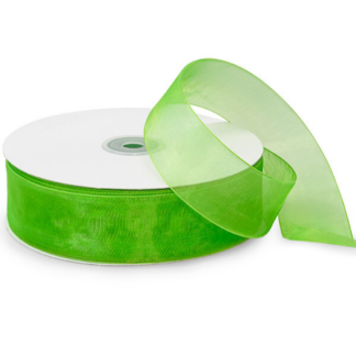 Apple Green Organza Ribbon 38mm x 100m