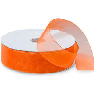Orange Organza Ribbon 38mm x 100m