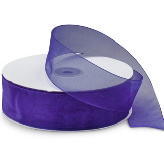 Purple Organza Ribbon 38mm x 100m