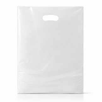 White Plastic Carrier Bags (460+40x380mm)(500 Units)