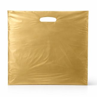 Gold Plastic Carrier Bags (500+40x550mm)(500 Units)