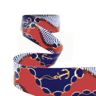 Scarf - "G" Red & Navy 25mm x 15m