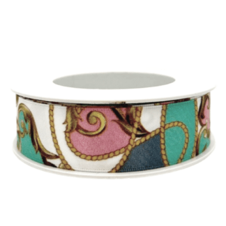 Scarf - "LV" Pink, Blue & Green 25mm x 15