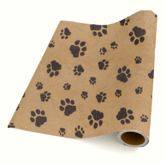 Puppy Paws on Brown Kraft (5m x 50cm)