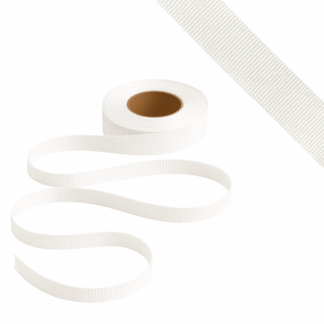 Petersham Ribbon - Solid Light Cream - 15mm x 20m roll