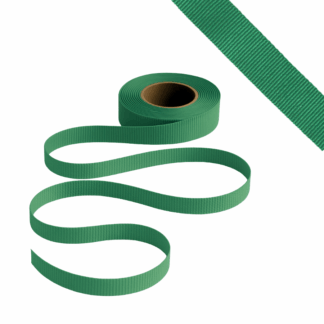 Petersham Ribbon - Solid Beetle Green - 15mm x 20m roll