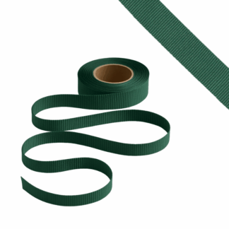 Petersham Ribbon - Solid Bottle Green - 15mm x 20m roll