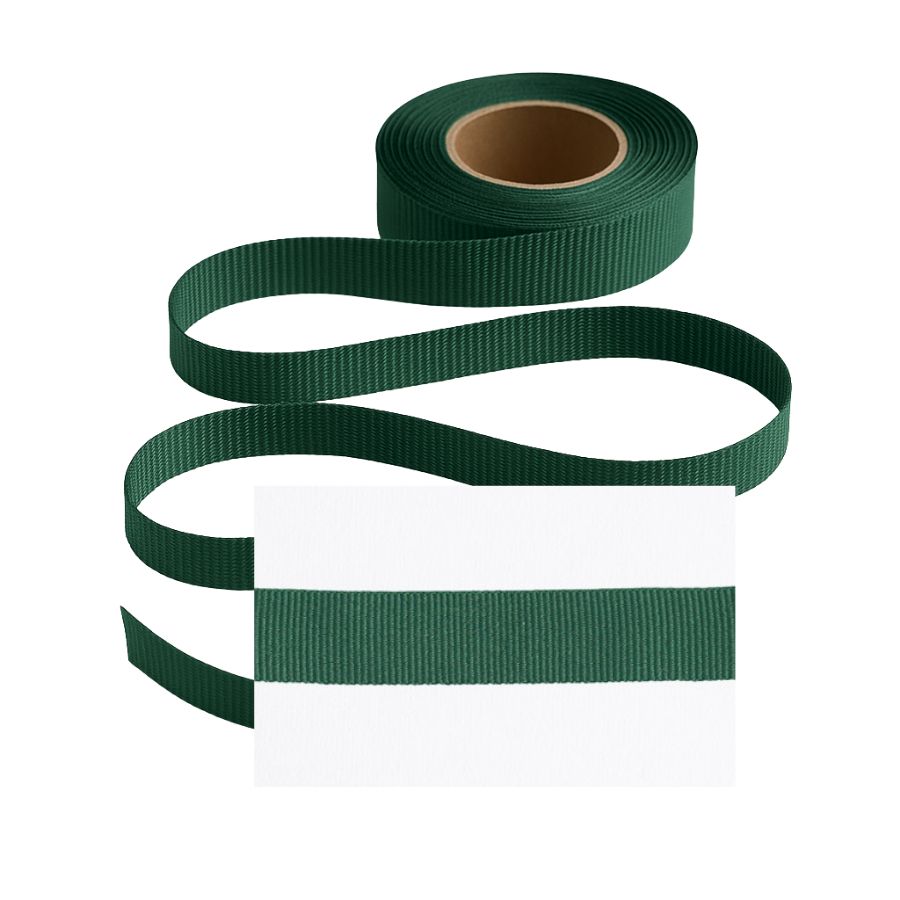 Petersham Ribbon - Solid Bottle Green - 15mm x 20m roll - Image 2