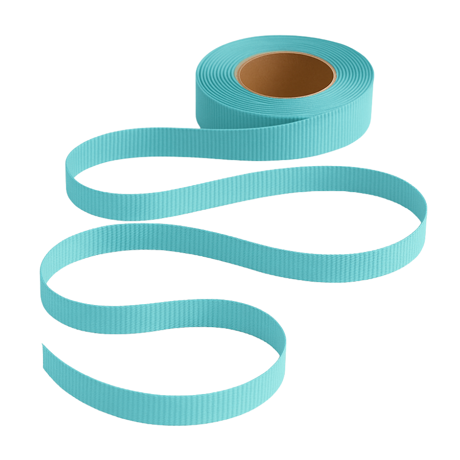 Petersham Ribbon - Solid Budgie Blue - 15mm x 20m roll - Image 2