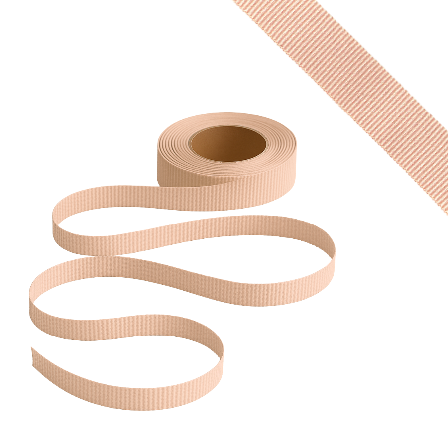 Petersham Ribbon - Solid Coral - 15mm x 20m roll