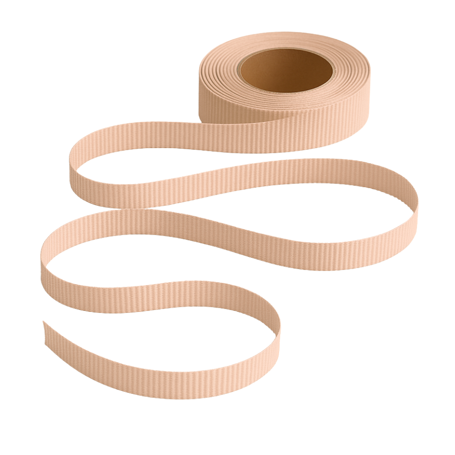 Petersham Ribbon - Solid Coral - 15mm x 20m roll - Image 2