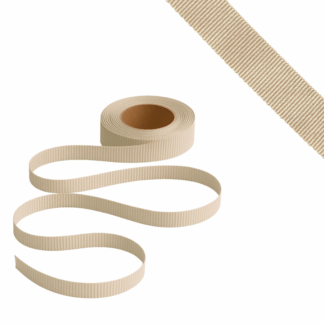 Petersham Ribbon - Solid Cream - 15mm x 20m roll