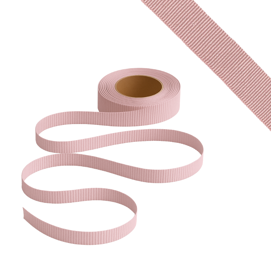 Petersham Ribbon - Solid Dusky Pink - 15mm x 20m roll