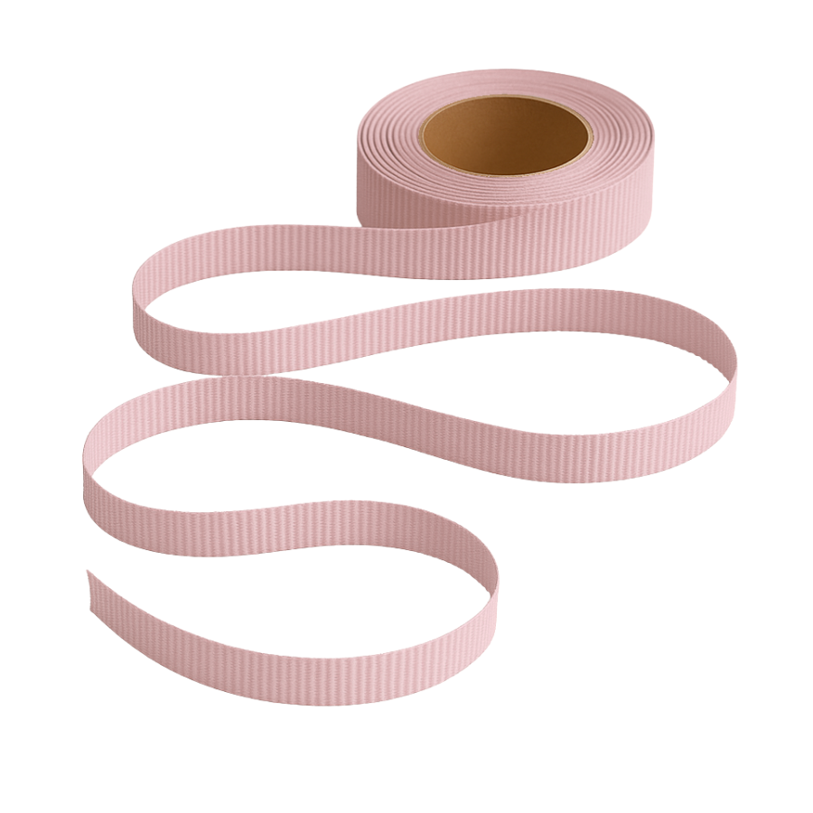 Petersham Ribbon - Solid Dusky Pink - 15mm x 20m roll - Image 2