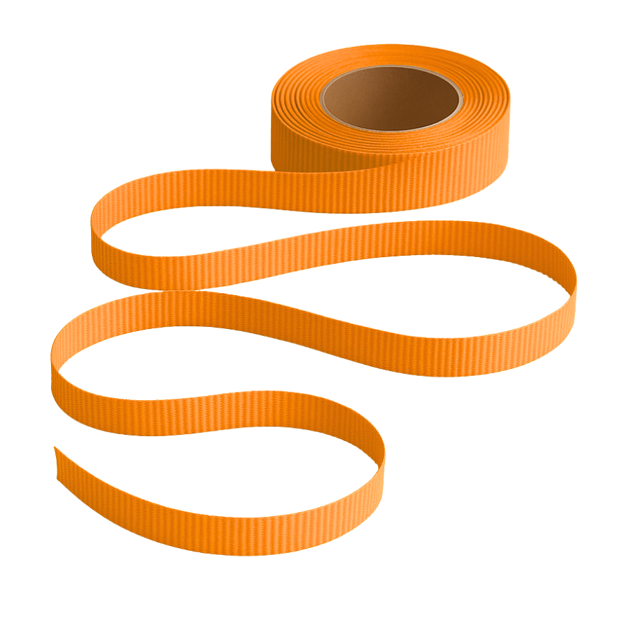 Petersham Ribbon - Solid Marigold - 15mm x 20m roll - Image 2