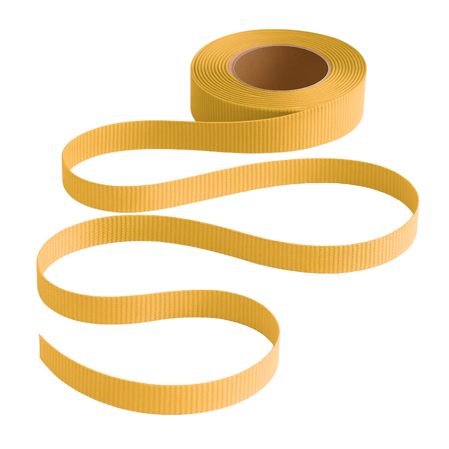 Petersham Ribbon - Solid Antique Gold - 15mm x 20m roll - Image 2