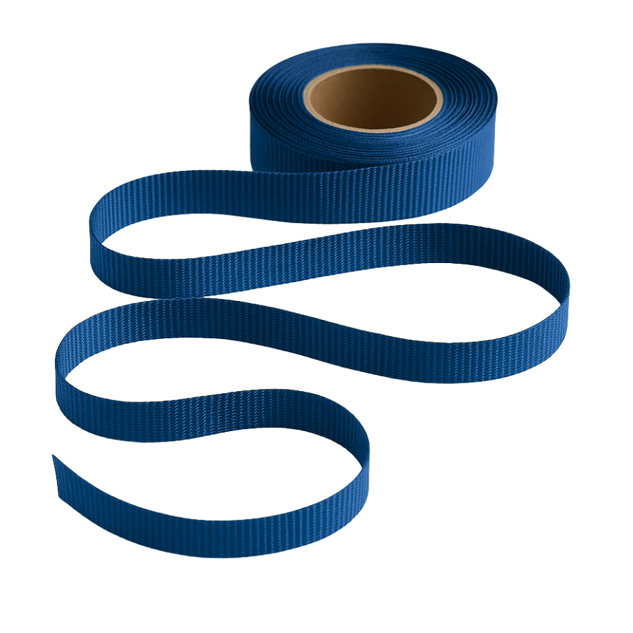 Petersham Ribbon - Solid Pastel Blue - 15mm x 20m roll - Image 2