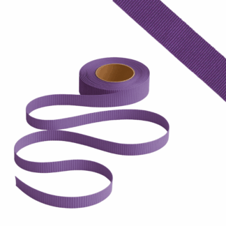 Petersham Ribbon - Solid Purple - 15mm x 20m roll
