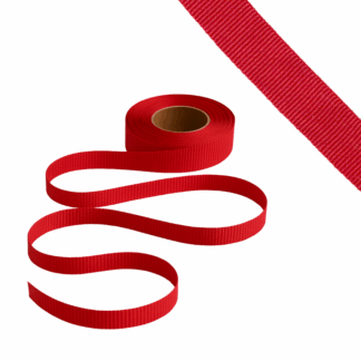 Petersham Ribbon - Solid Red - 15mm x 20m roll