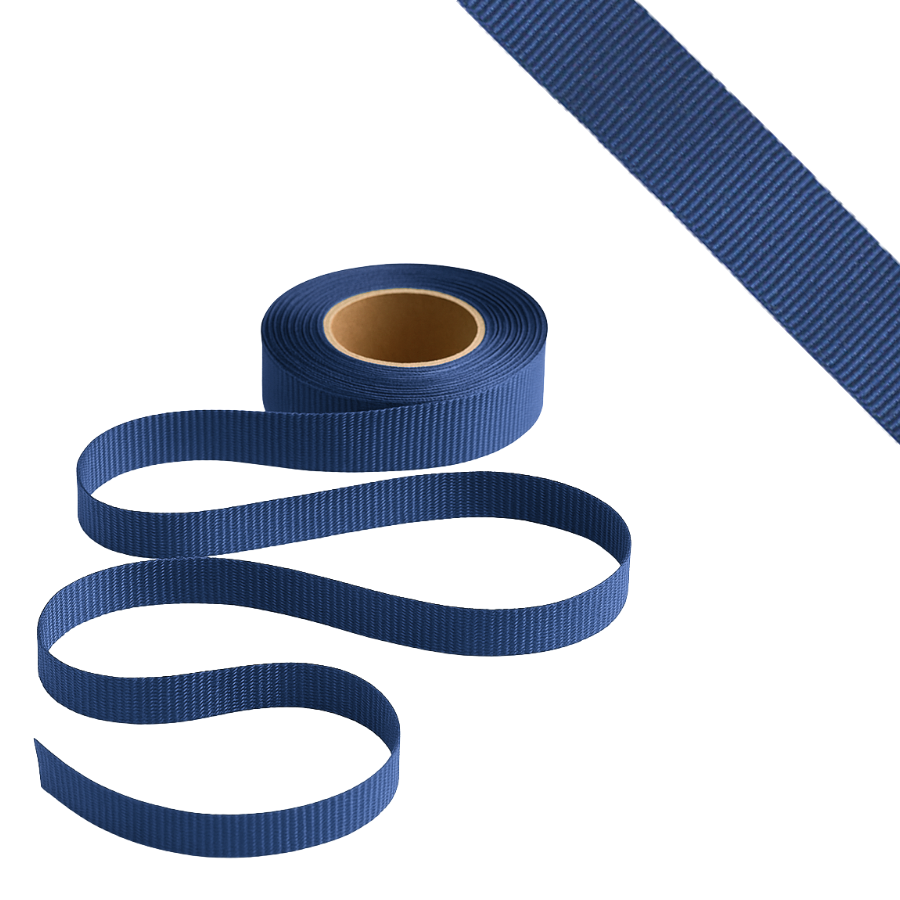 Petersham Ribbon - Solid Royal Blue - 15mm x 20m roll