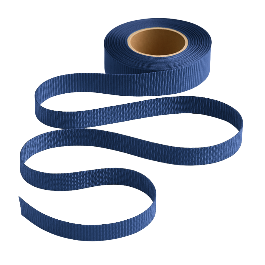 Petersham Ribbon - Solid Royal Blue - 15mm x 20m roll - Image 2