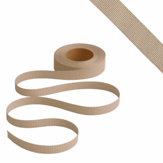 Petersham Ribbon - Solid Beige - 15mm x 20m roll