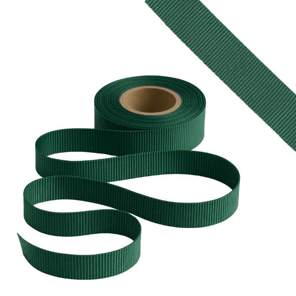 Petersham Ribbon - Solid Bottle Green - 20mm x 20m roll