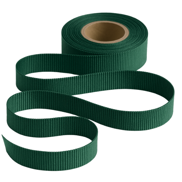 Petersham Ribbon - Solid Bottle Green - 20mm x 20m roll - Image 2