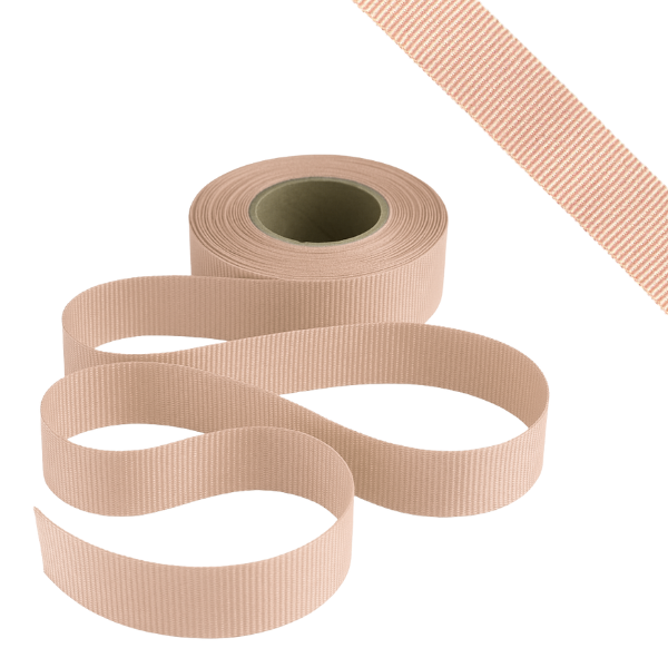 Petersham Ribbon - Solid Coral - 20mm x 20m roll