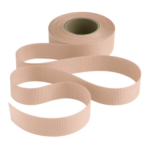 Petersham Ribbon - Solid Coral - 20mm x 20m roll - Image 2