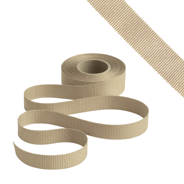 Petersham Ribbon - Solid Cream - 20mm x 20m roll