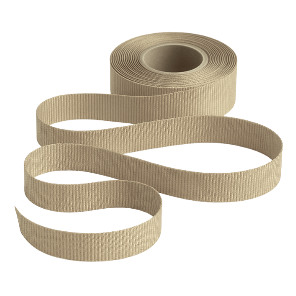 Petersham Ribbon - Solid Cream - 20mm x 20m roll - Image 2
