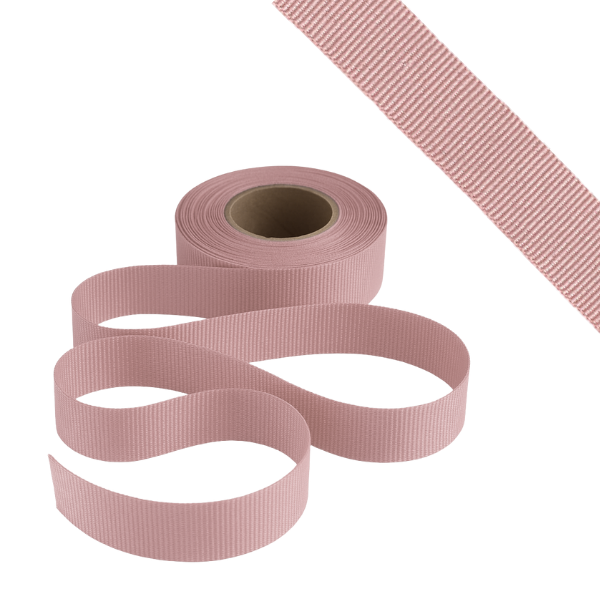 Petersham Ribbon - Solid Dusky Pink - 20mm x 20m roll