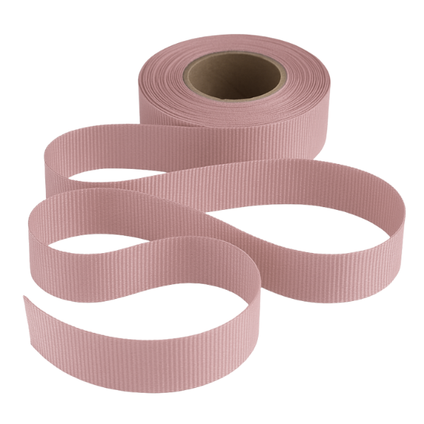 Petersham Ribbon - Solid Dusky Pink - 20mm x 20m roll - Image 2