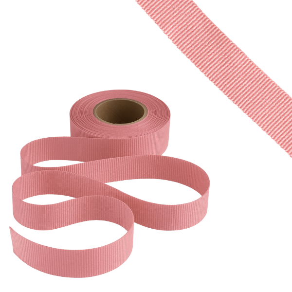 Petersham Ribbon - Solid Elland Pink - 20mm x 20m roll