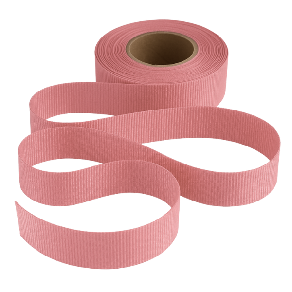 Petersham Ribbon - Solid Elland Pink - 20mm x 20m roll - Image 2