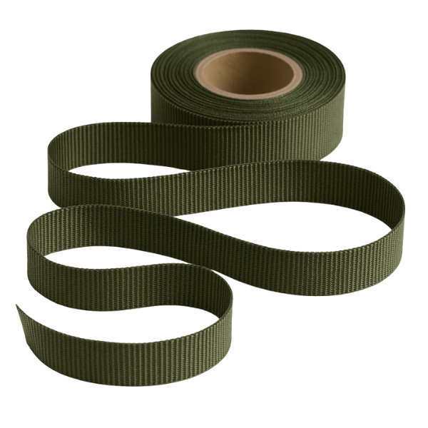 Petersham Ribbon - Solid Olive - 20mm x 20m roll - Image 2